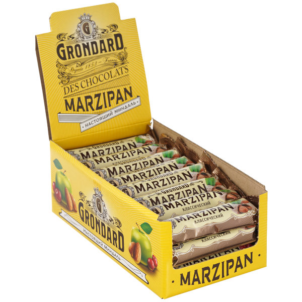 №1 TM Grondard     (9389) Батончики глазированные Марципановые Классика, (24шт по 50г)      в Энгельсе