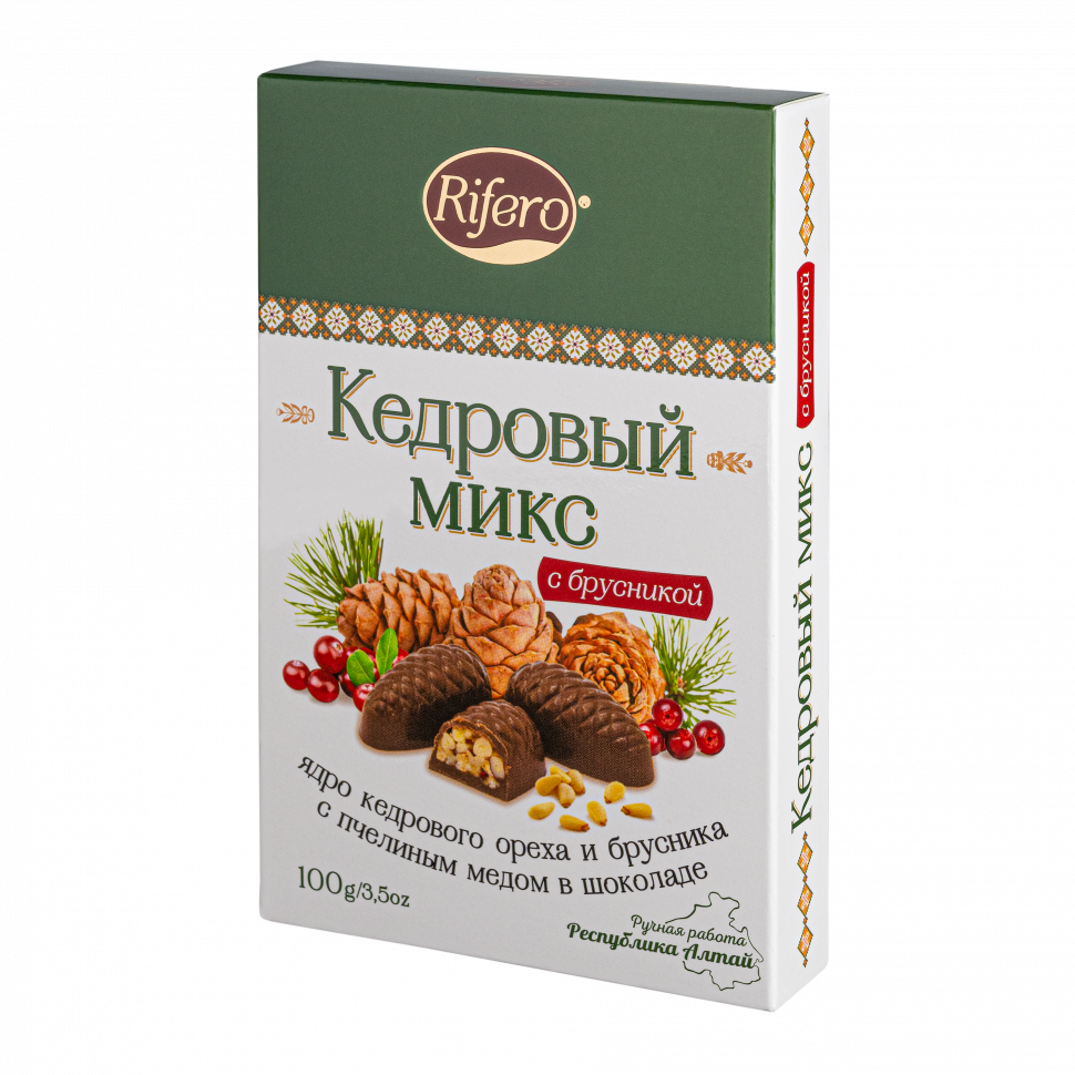  Риф и ко Конфеты "Кедровый микс БРУСНИКА" 100г    в Энгельсе