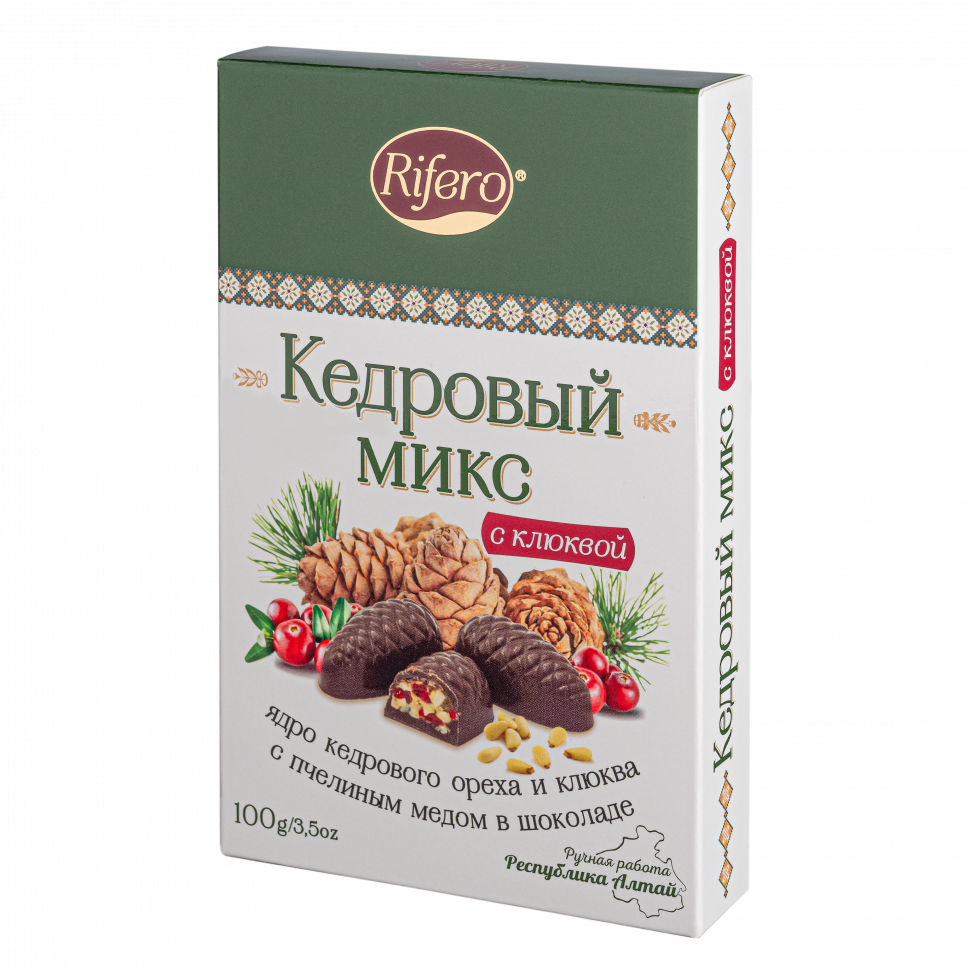 Риф и ко Конфеты "Кедровый микс КЛЮКВА" 100г     в Энгельсе