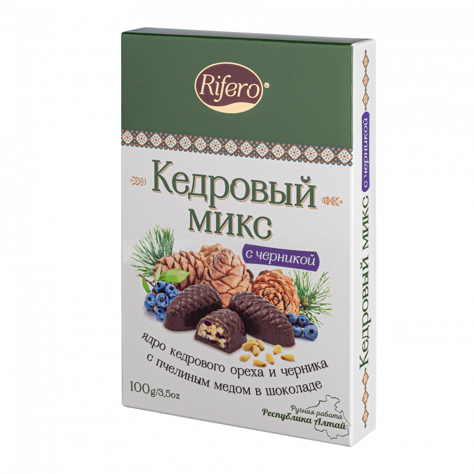  Риф и ко Конфеты "Кедровый микс ЧЕРНИКА" 100г       в Энгельсе