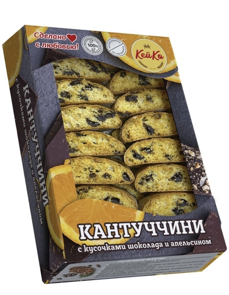  Кей Ко Кантуччини с кусочками шоколада и апельсином, 200г   в Энгельсе