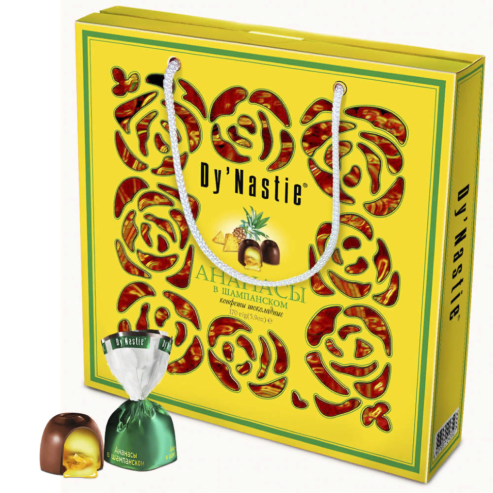 Династия Сумка Конфеты "Ананасы в шампанском", 220г   в Энгельсе