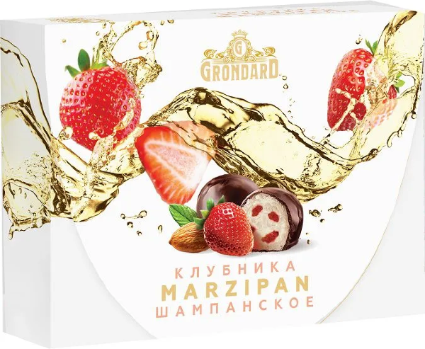 №1 TM Grondard       (10185) Конфеты глазированные Марципановые Клубника и Шампанское, 98г в Энгельсе